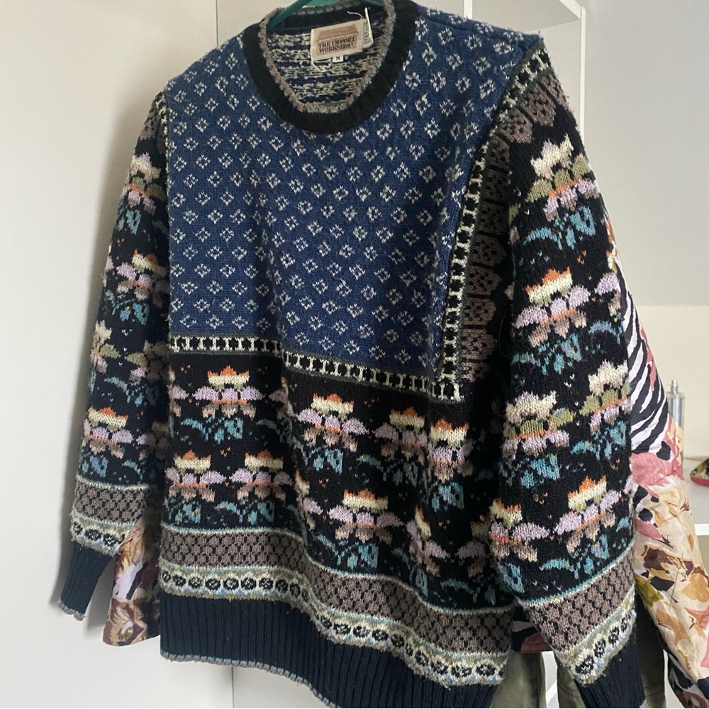 Vintage Floral Knit Sweater